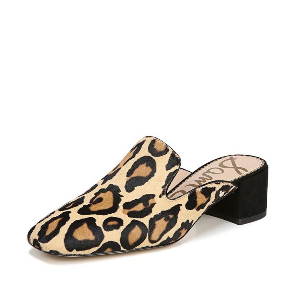 Sam Edelman Adair Leopard Block Heel Mule